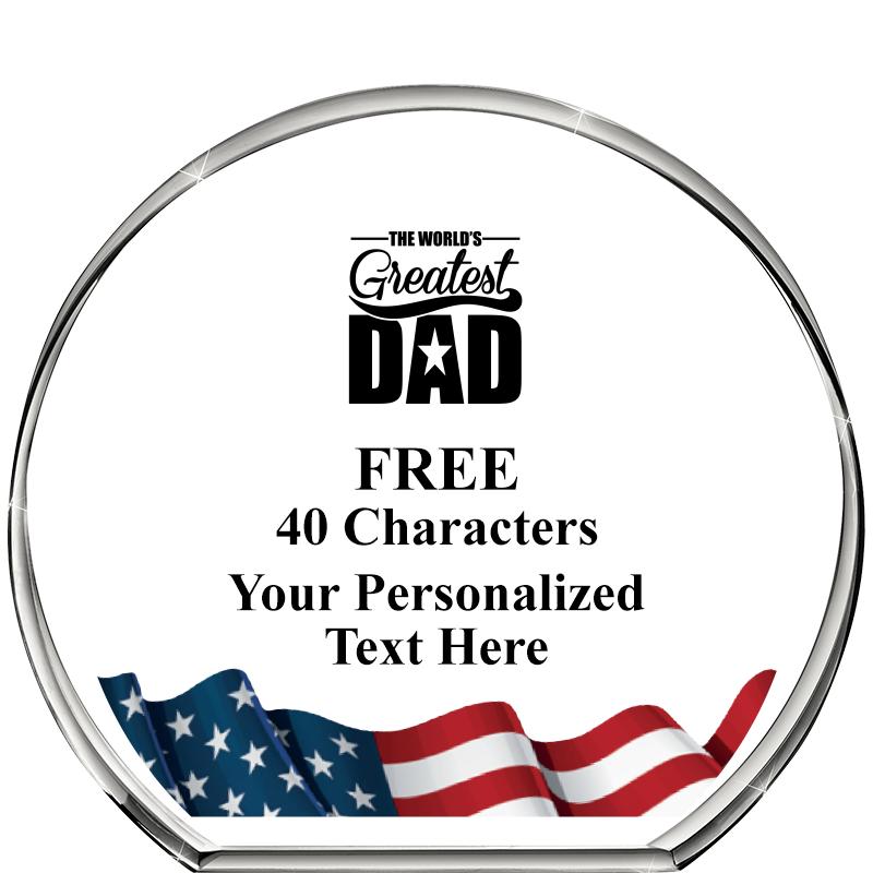 4"FLAG STANDING CIRCLE PPRWGHT