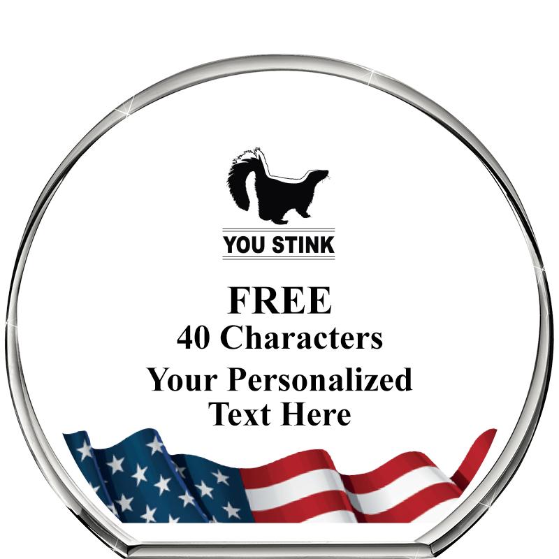 4"FLAG STANDING CIRCLE PPRWGHT