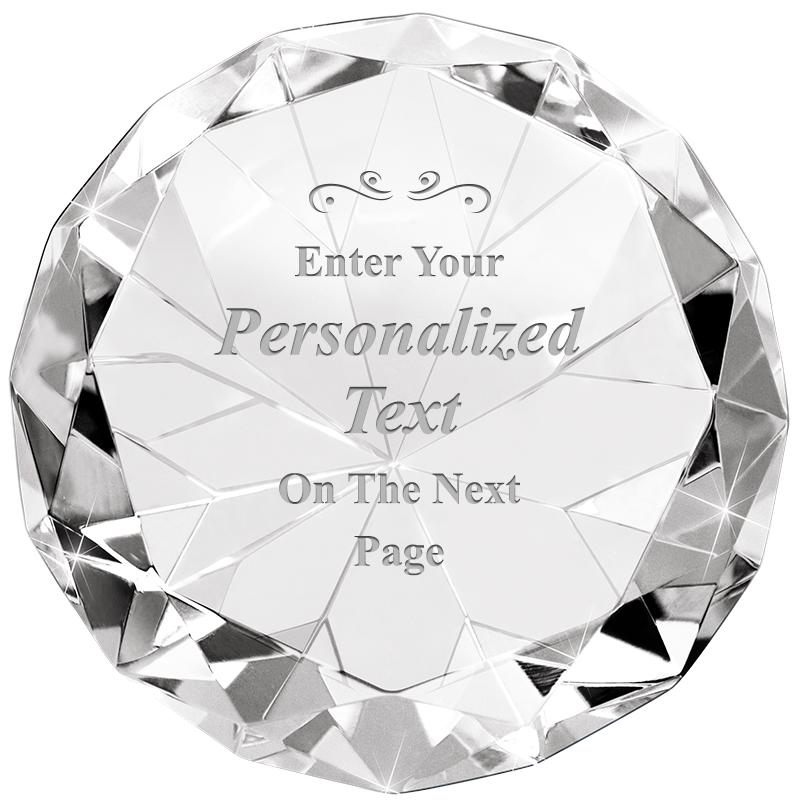 CLEAR 80CT DIAMOND PAPERWEIGHT
