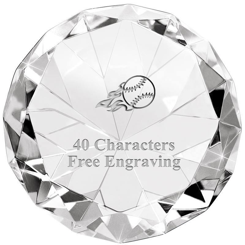 CLEAR 80CT DIAMOND PAPERWEIGHT