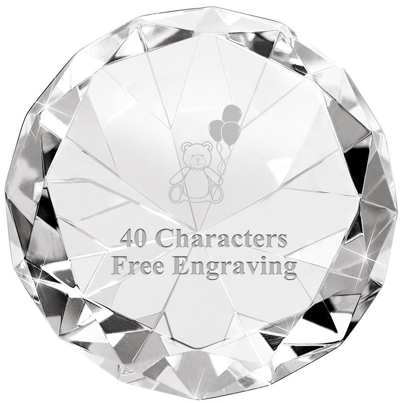 CLEAR 80CT DIAMOND PAPERWEIGHT