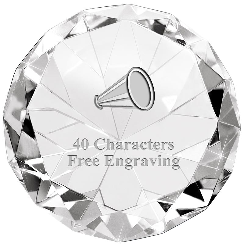 CLEAR 80CT DIAMOND PAPERWEIGHT