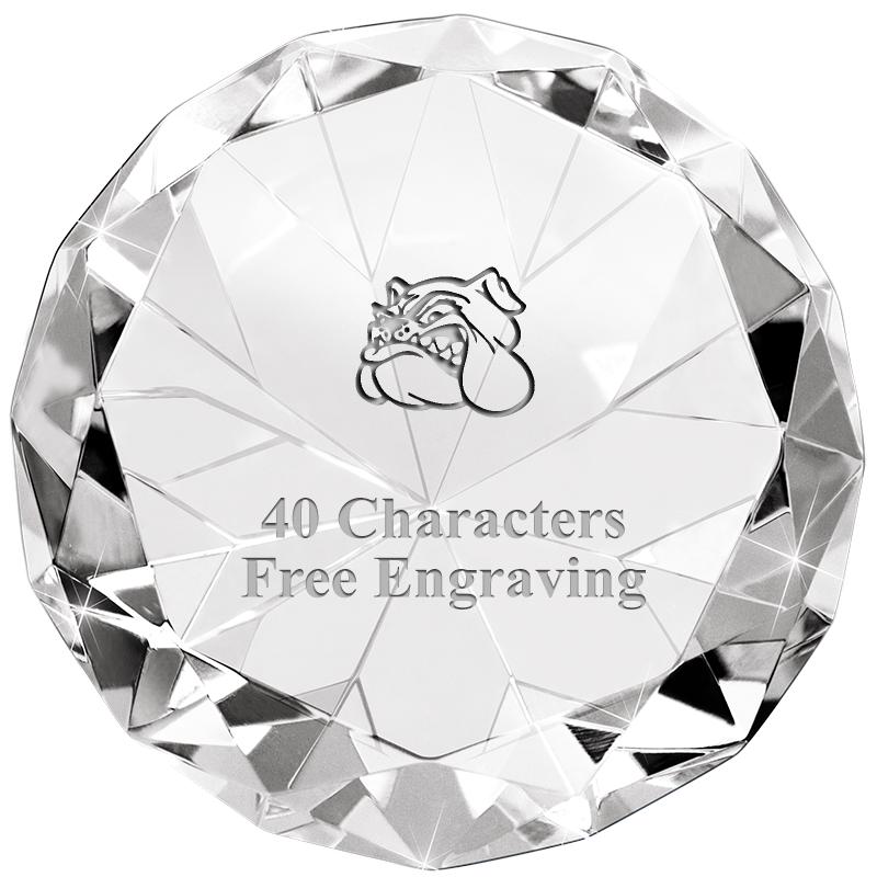 CLEAR 80CT DIAMOND PAPERWEIGHT