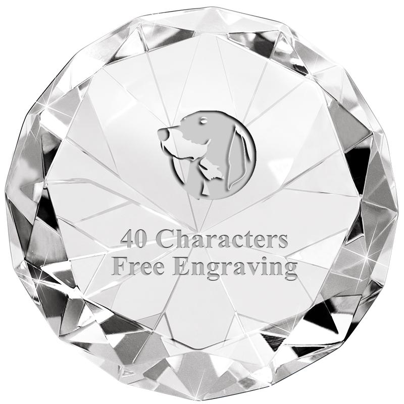 CLEAR 80CT DIAMOND PAPERWEIGHT