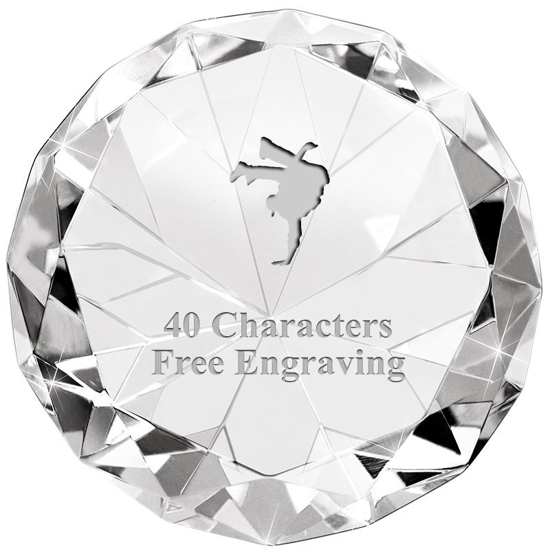 CLEAR 80CT DIAMOND PAPERWEIGHT