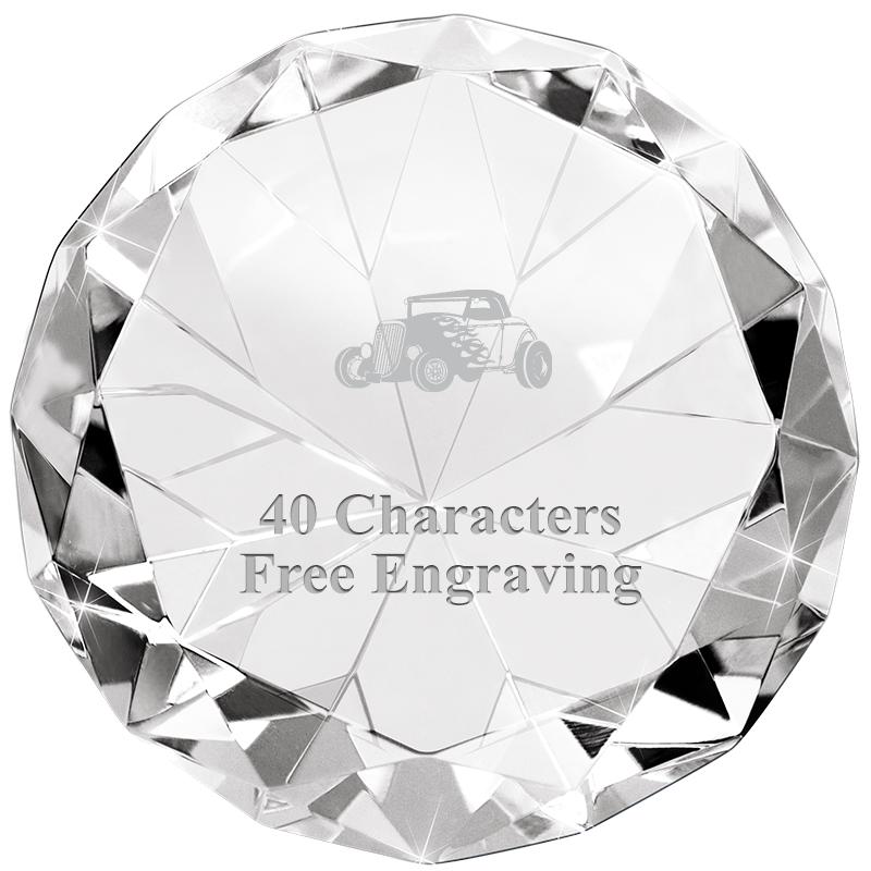 CLEAR 80CT DIAMOND PAPERWEIGHT