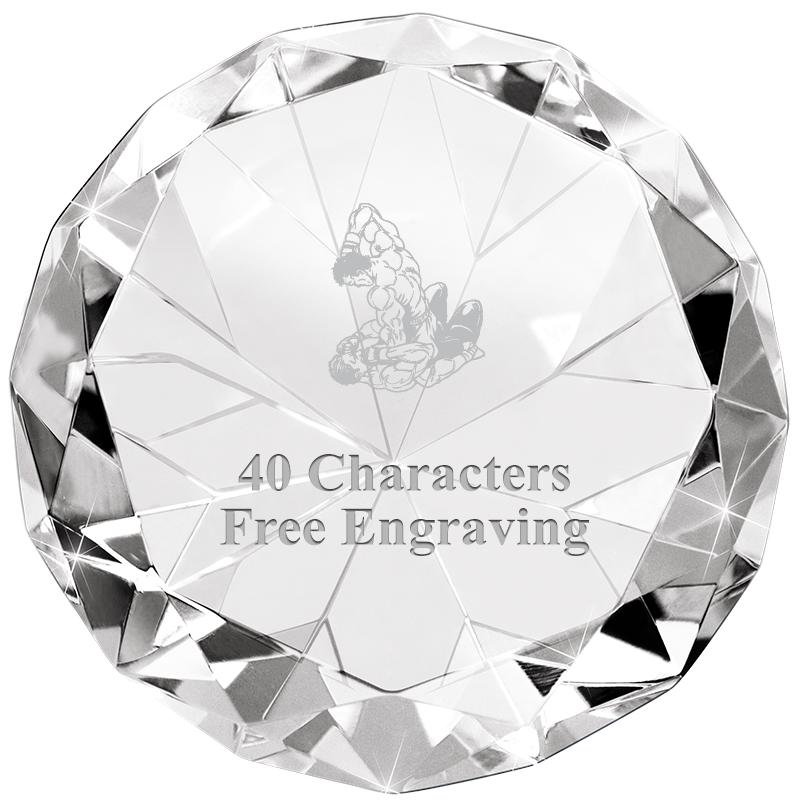 CLEAR 80CT DIAMOND PAPERWEIGHT