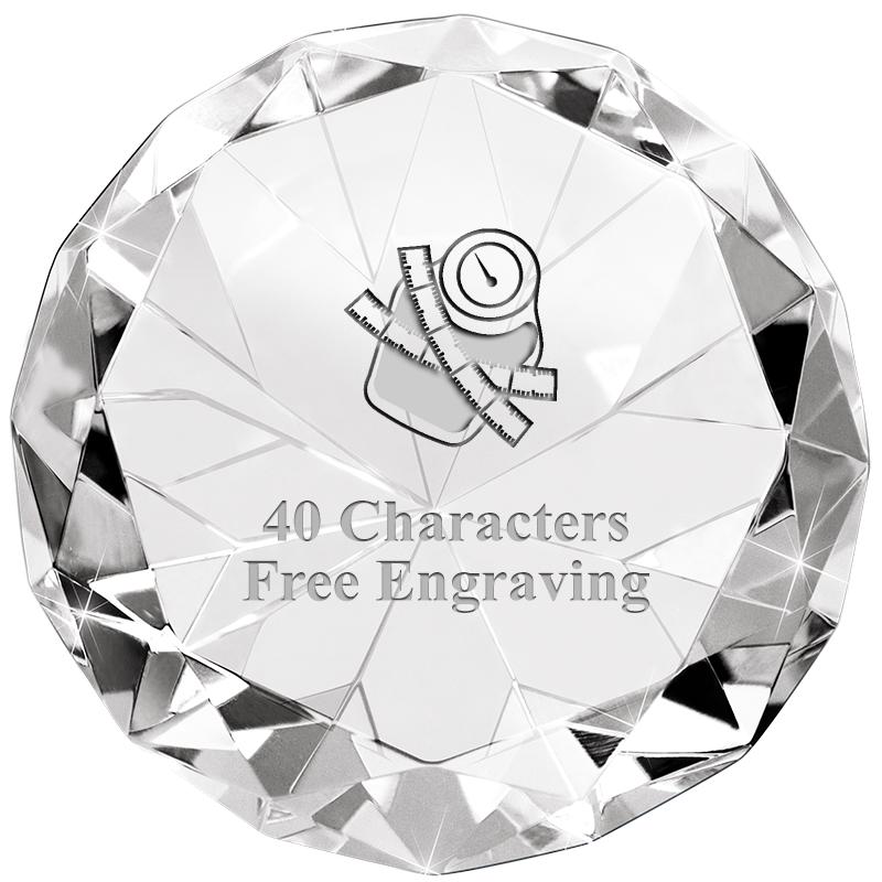 CLEAR 80CT DIAMOND PAPERWEIGHT