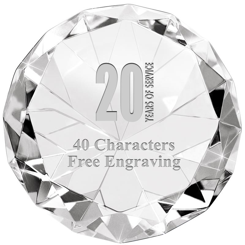 CLEAR 80CT DIAMOND PAPERWEIGHT