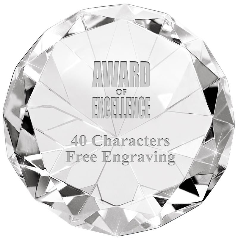 CLEAR 80CT DIAMOND PAPERWEIGHT