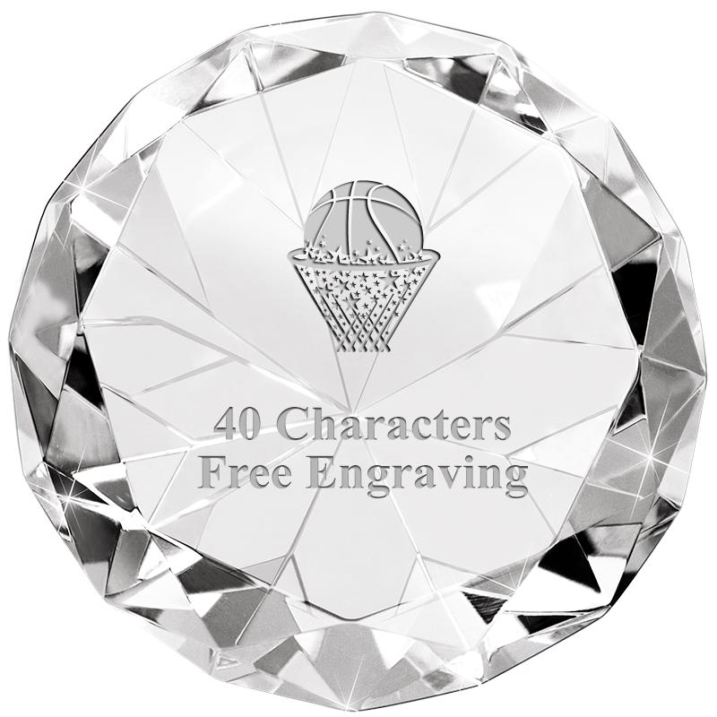 CLEAR 80CT DIAMOND PAPERWEIGHT