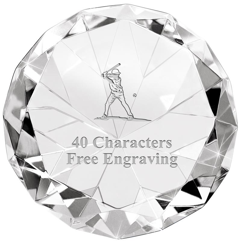 CLEAR 80CT DIAMOND PAPERWEIGHT