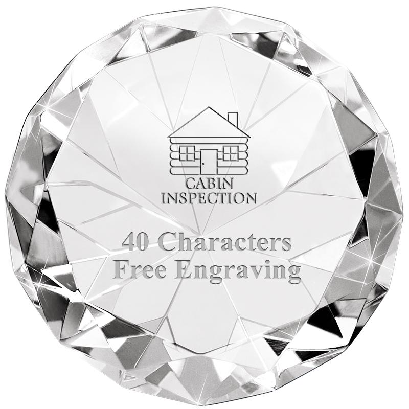 CLEAR 80CT DIAMOND PAPERWEIGHT