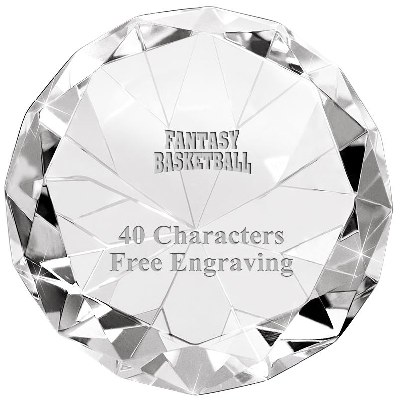 CLEAR 80CT DIAMOND PAPERWEIGHT