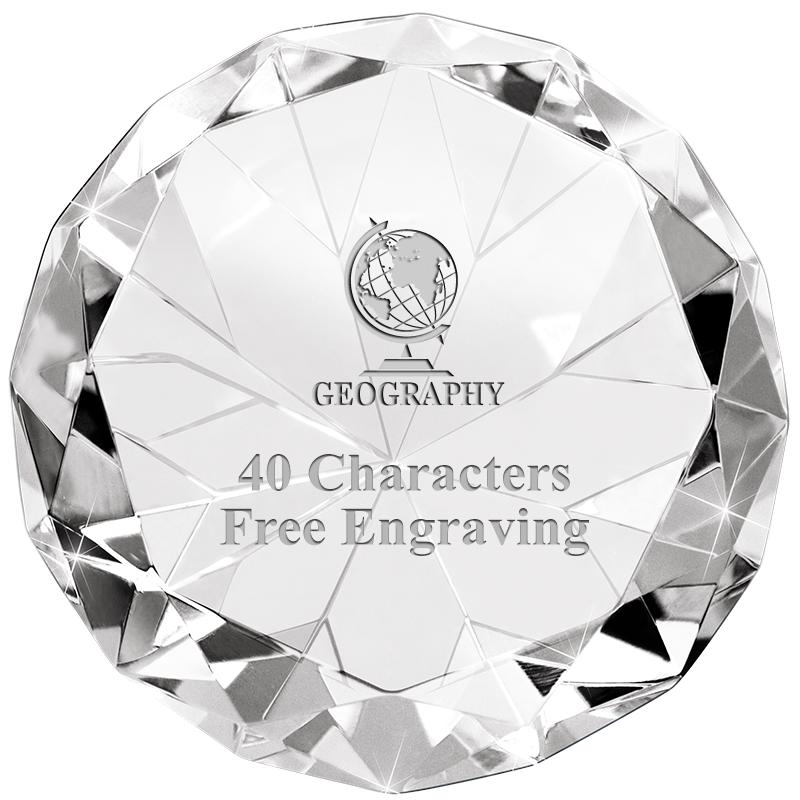 CLEAR 80CT DIAMOND PAPERWEIGHT