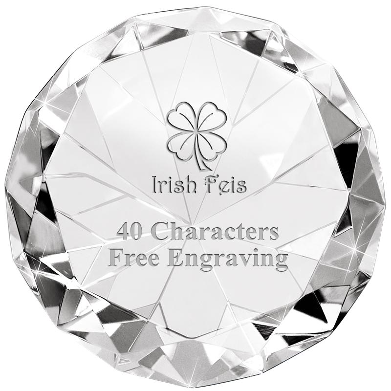 CLEAR 80CT DIAMOND PAPERWEIGHT
