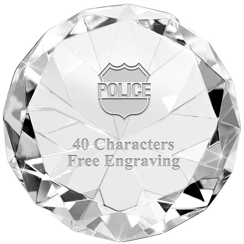 CLEAR 80CT DIAMOND PAPERWEIGHT