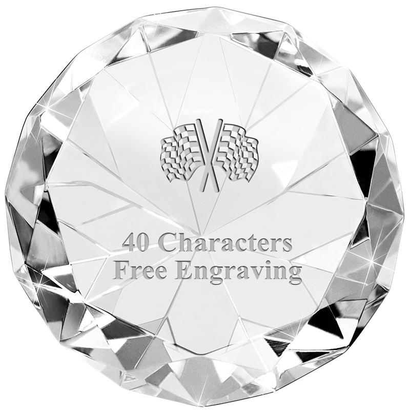 CLEAR 80CT DIAMOND PAPERWEIGHT