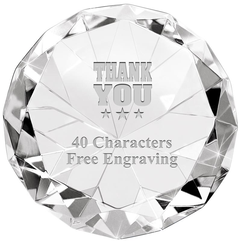 CLEAR 80CT DIAMOND PAPERWEIGHT