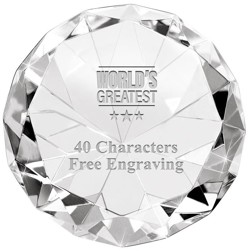 CLEAR 80CT DIAMOND PAPERWEIGHT