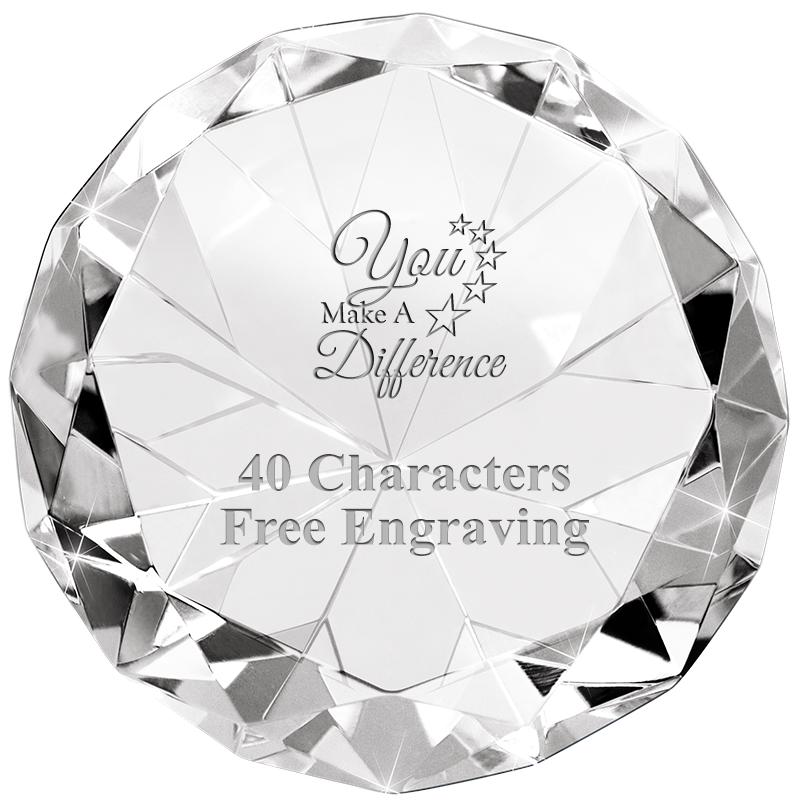 CLEAR 80CT DIAMOND PAPERWEIGHT