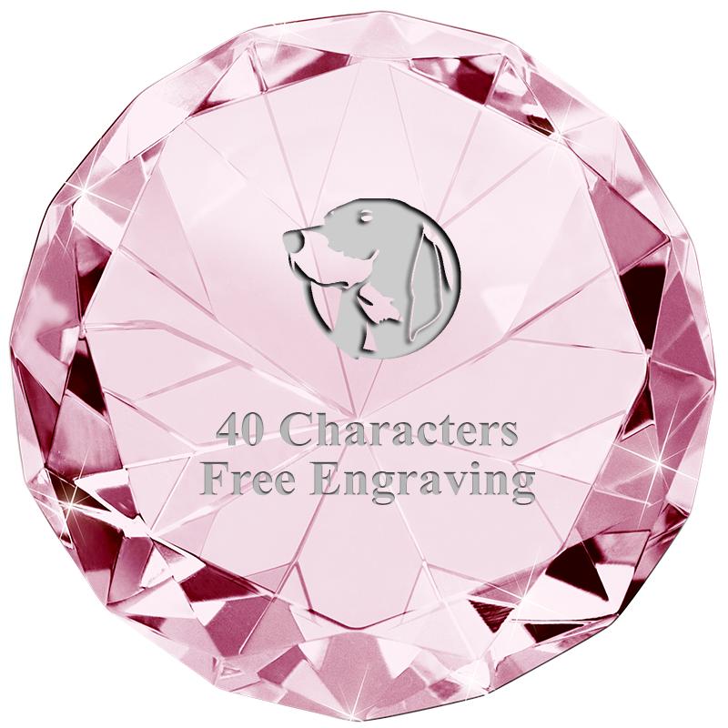 PINK 80CT DIAMOND PAPERWEIGHT