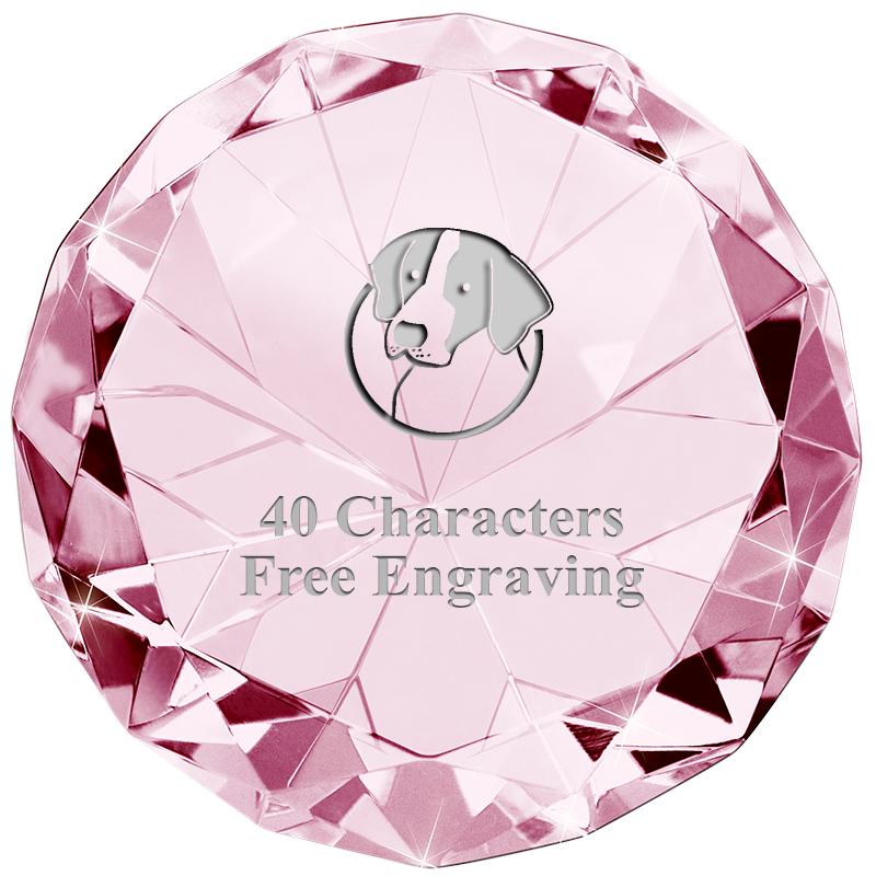 PINK 80CT DIAMOND PAPERWEIGHT