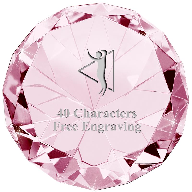 PINK 80CT DIAMOND PAPERWEIGHT