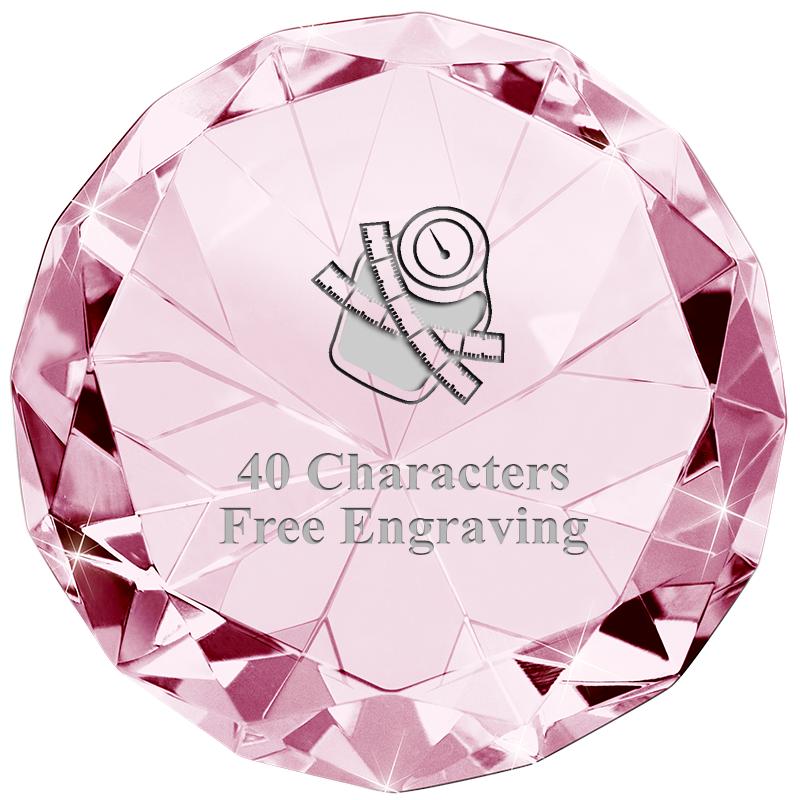 PINK 80CT DIAMOND PAPERWEIGHT