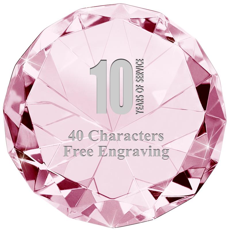 PINK 80CT DIAMOND PAPERWEIGHT