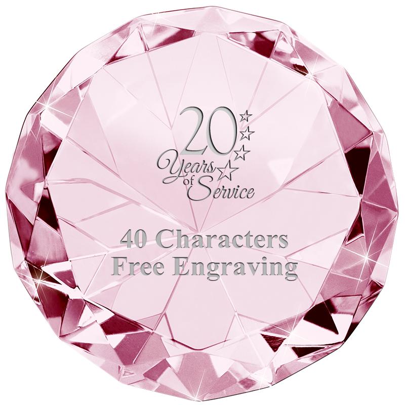 PINK 80CT DIAMOND PAPERWEIGHT