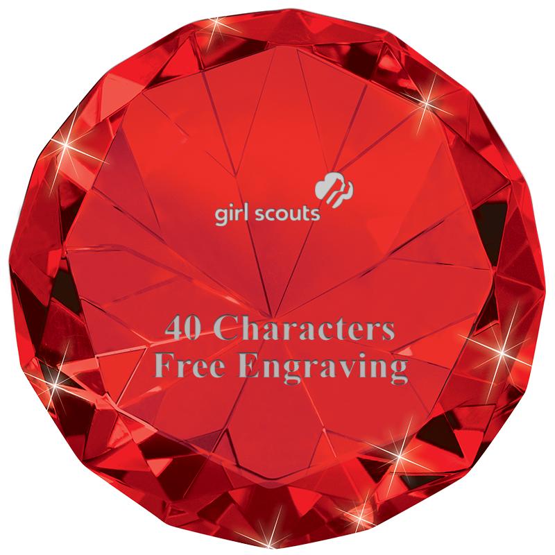 RUBY 80CT DIAMOND PAPERWEIGHT