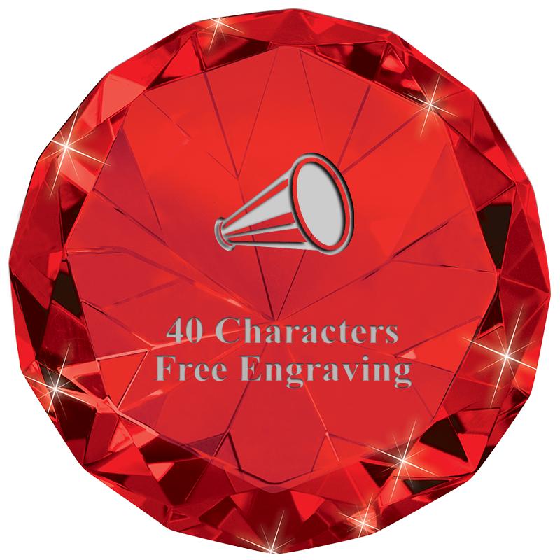 RUBY 80CT DIAMOND PAPERWEIGHT