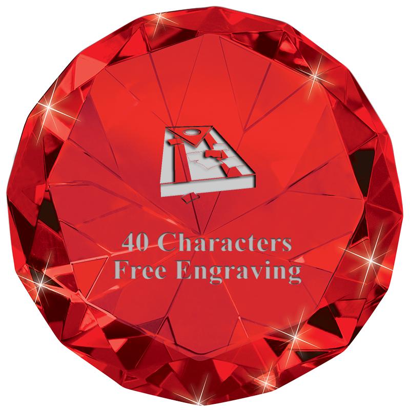 RUBY 80CT DIAMOND PAPERWEIGHT