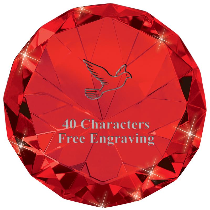 RUBY 80CT DIAMOND PAPERWEIGHT