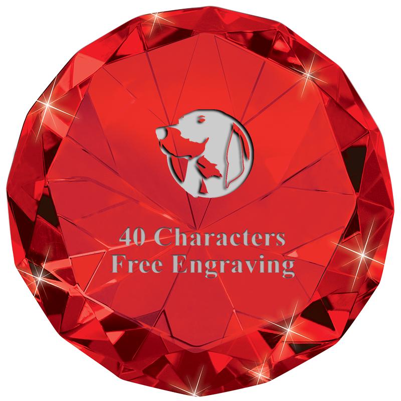 RUBY 80CT DIAMOND PAPERWEIGHT