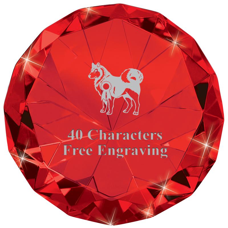 RUBY 80CT DIAMOND PAPERWEIGHT