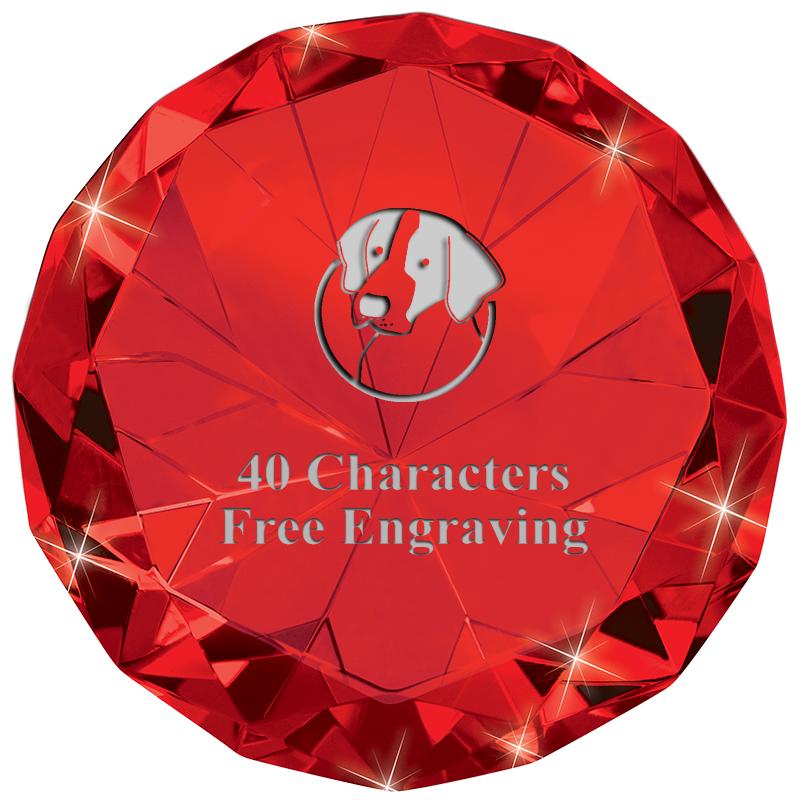 RUBY 80CT DIAMOND PAPERWEIGHT