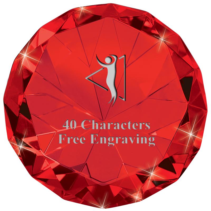 RUBY 80CT DIAMOND PAPERWEIGHT