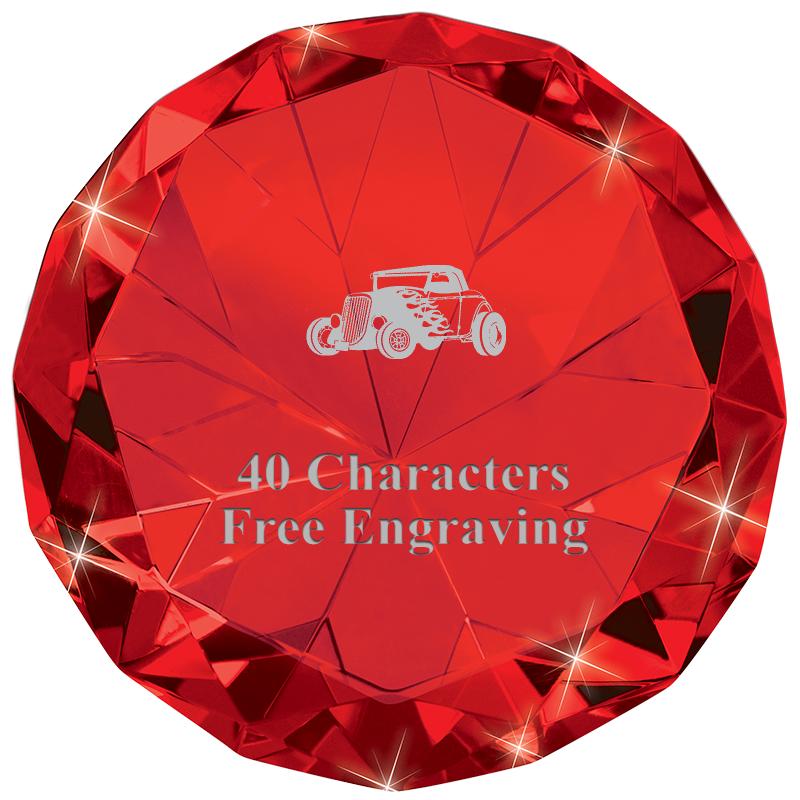 RUBY 80CT DIAMOND PAPERWEIGHT