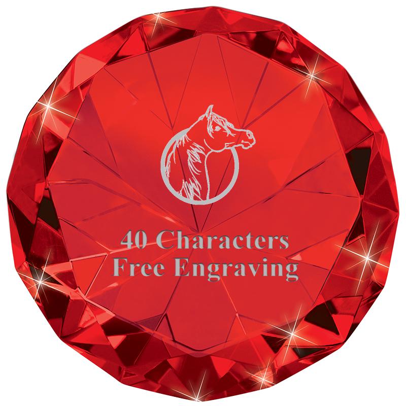 RUBY 80CT DIAMOND PAPERWEIGHT