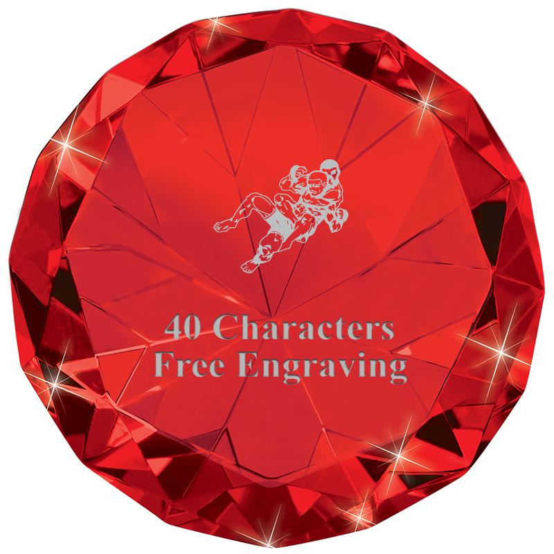 RUBY 80CT DIAMOND PAPERWEIGHT