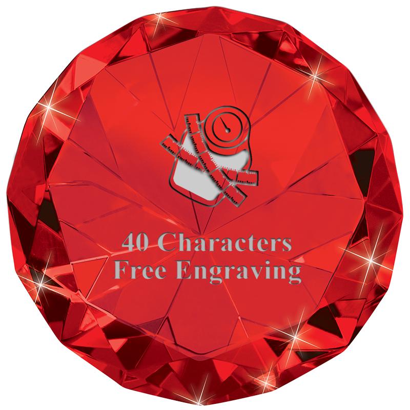 RUBY 80CT DIAMOND PAPERWEIGHT