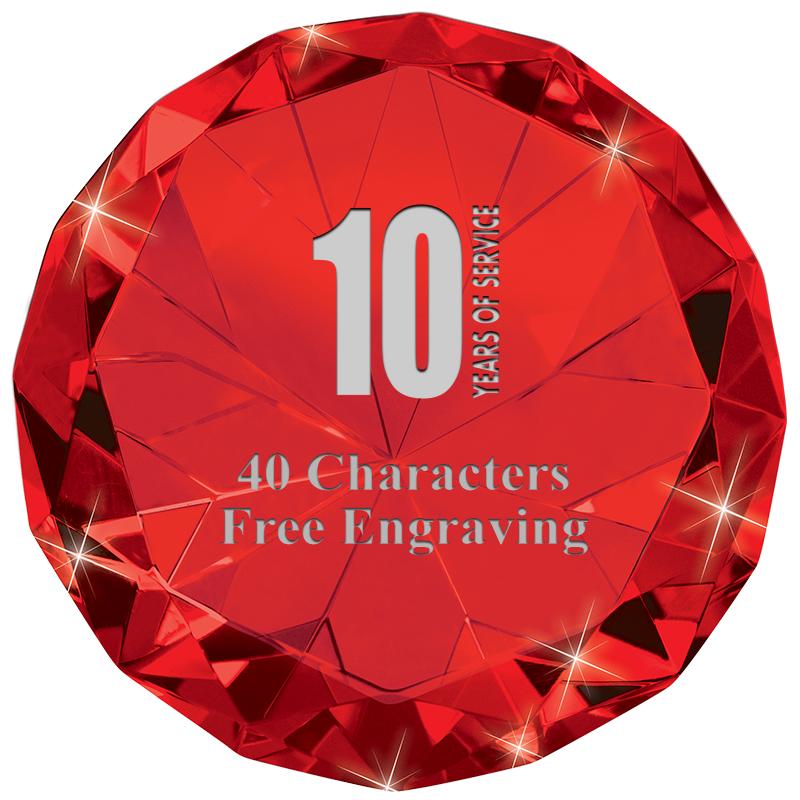 RUBY 80CT DIAMOND PAPERWEIGHT