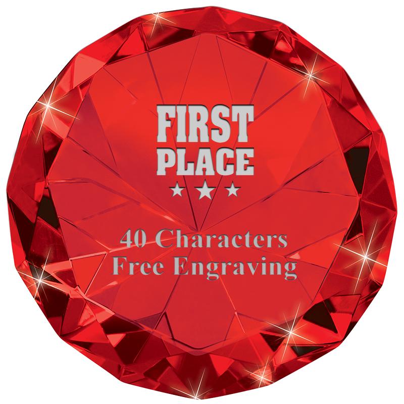 RUBY 80CT DIAMOND PAPERWEIGHT