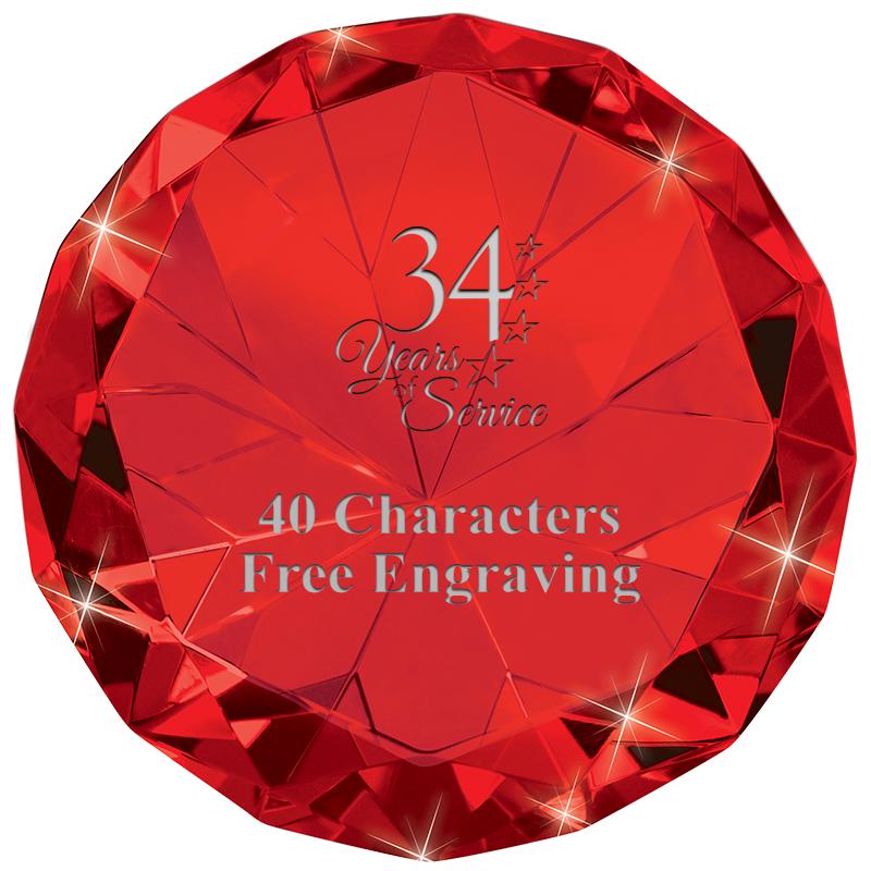 RUBY 80CT DIAMOND PAPERWEIGHT