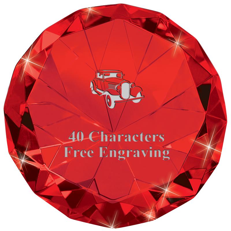 RUBY 80CT DIAMOND PAPERWEIGHT