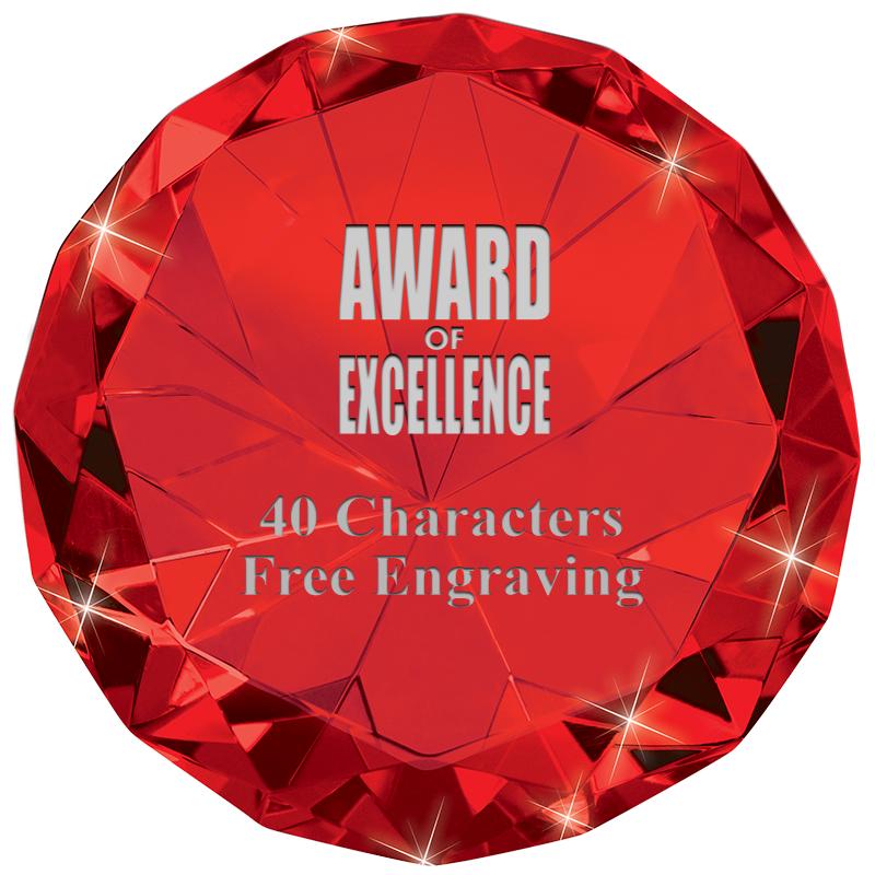 RUBY 80CT DIAMOND PAPERWEIGHT