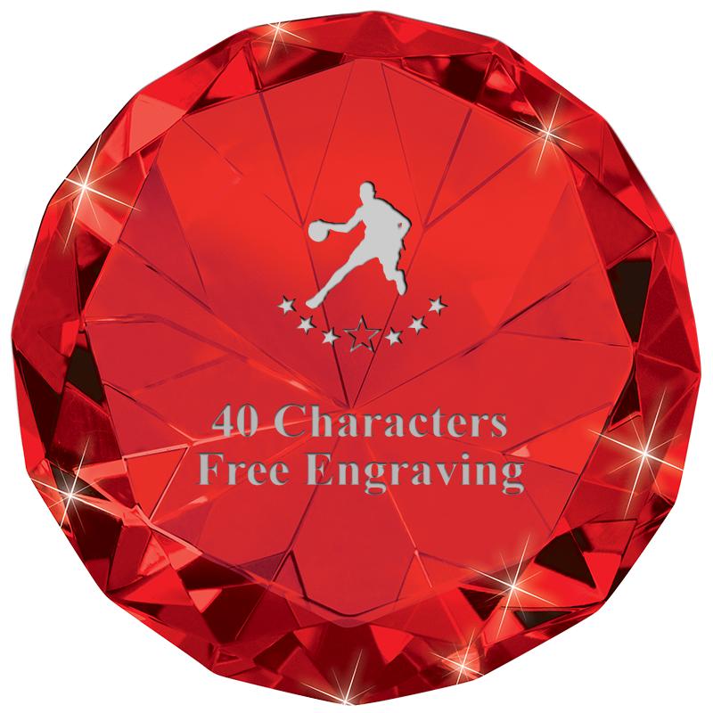 RUBY 80CT DIAMOND PAPERWEIGHT