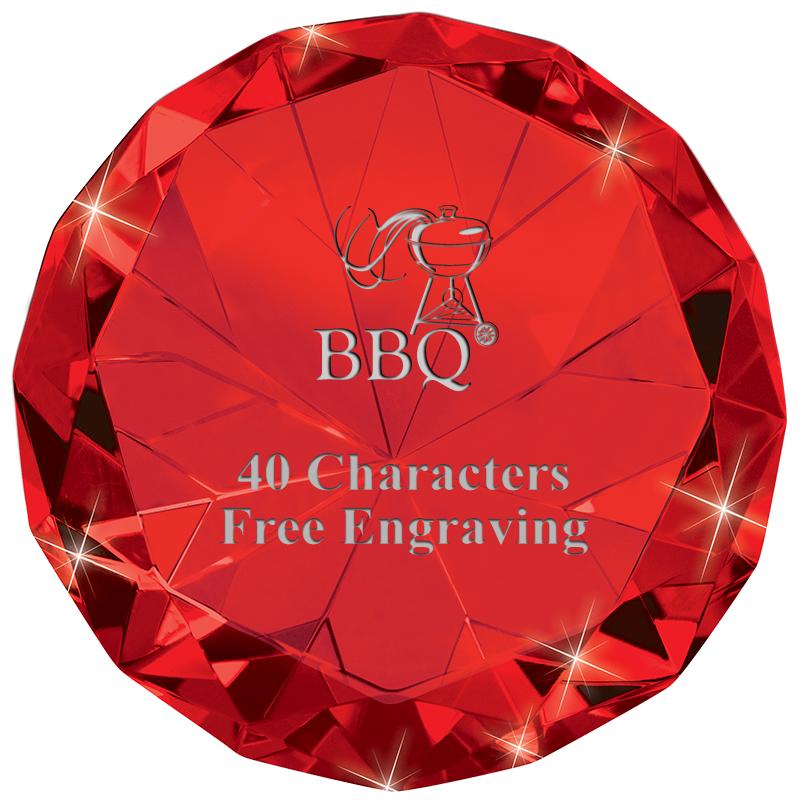 RUBY 80CT DIAMOND PAPERWEIGHT